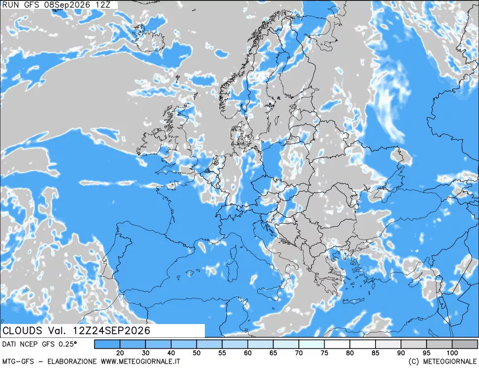 mappa Nuvolosità totale