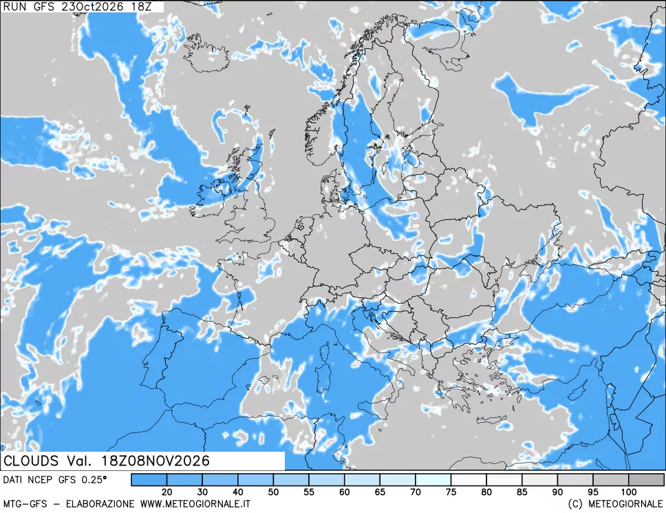 mappa Nuvolosità totale