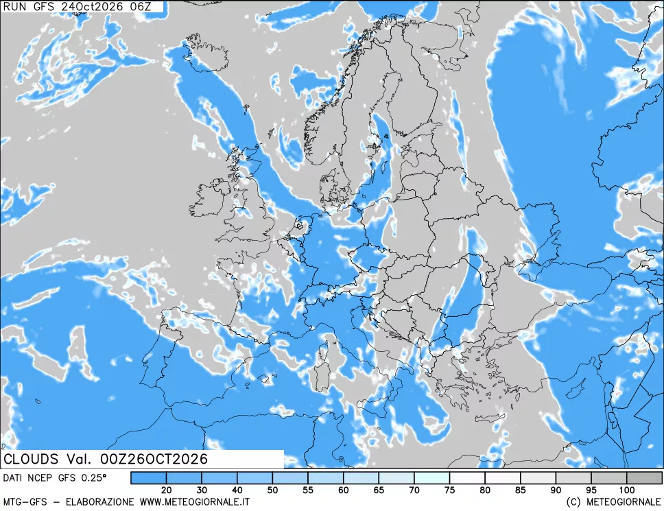 mappa Nuvolosità totale