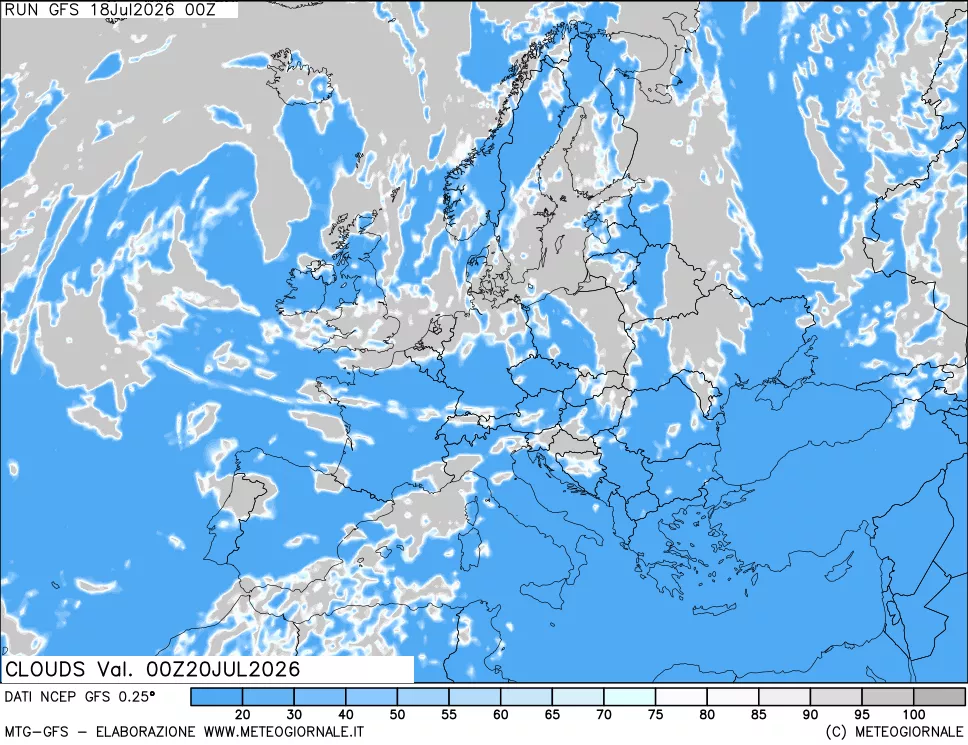 mappa Nuvolosità totale