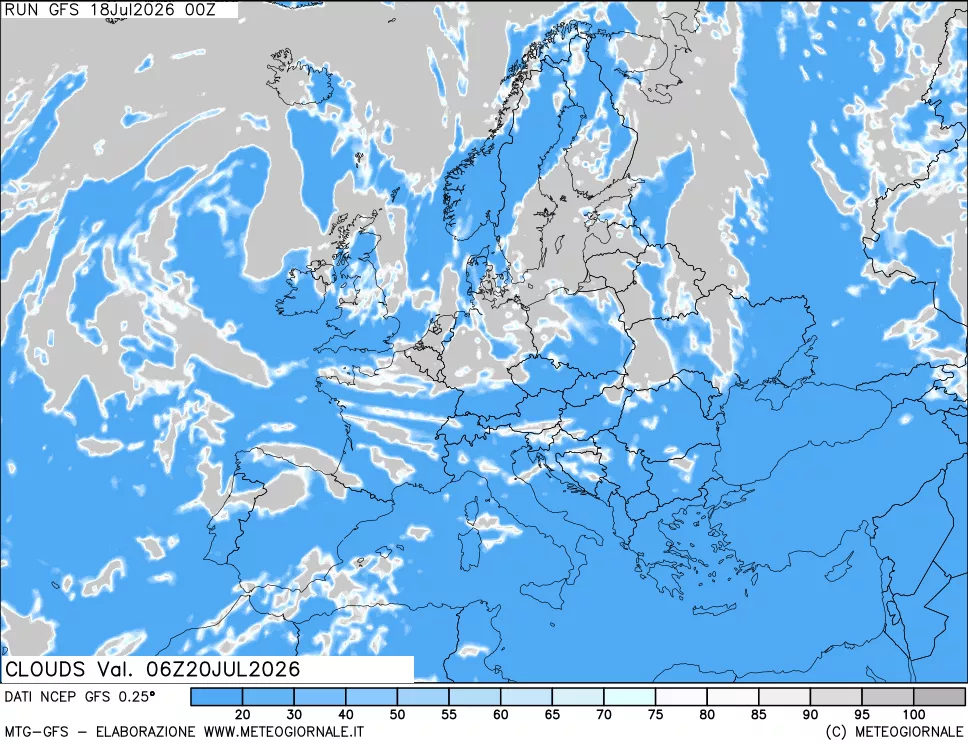 mappa Nuvolosità totale