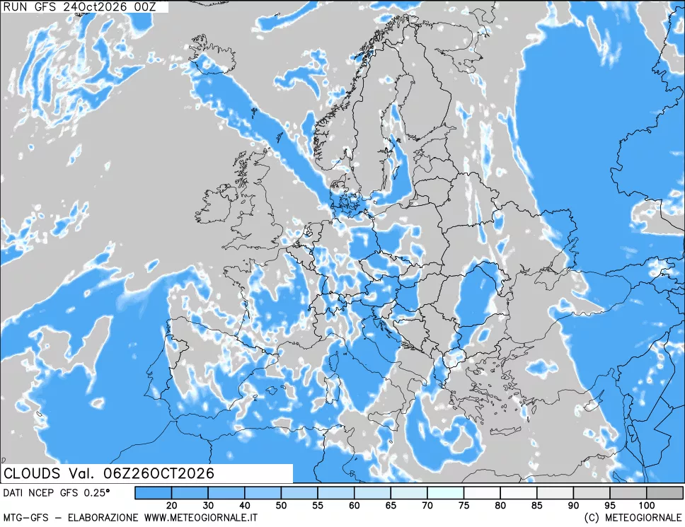 mappa Nuvolosità totale