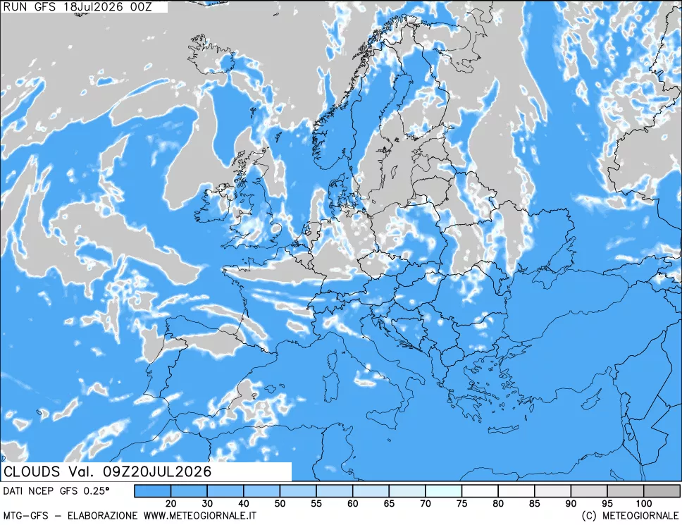 mappa Nuvolosità totale
