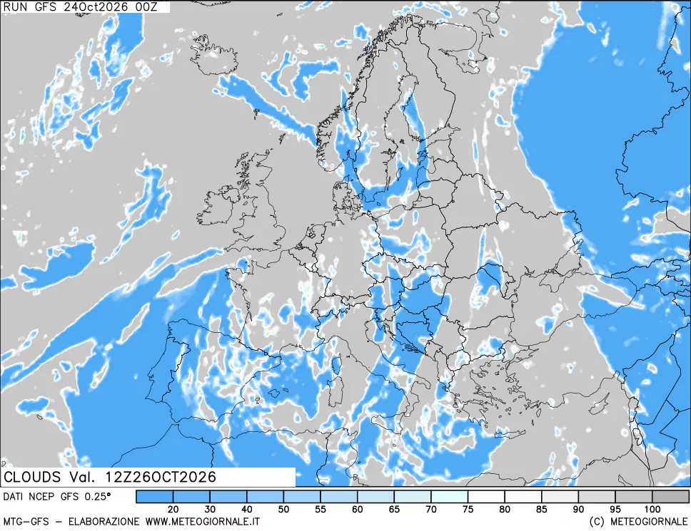 mappa Nuvolosità totale