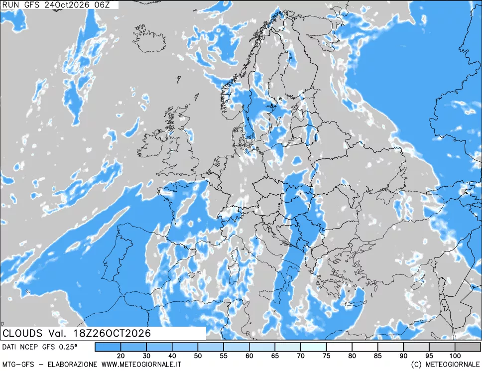 mappa Nuvolosità totale