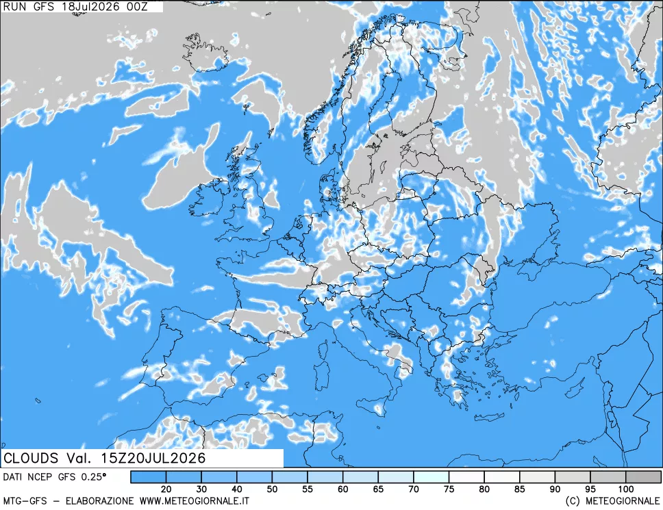 mappa Nuvolosità totale