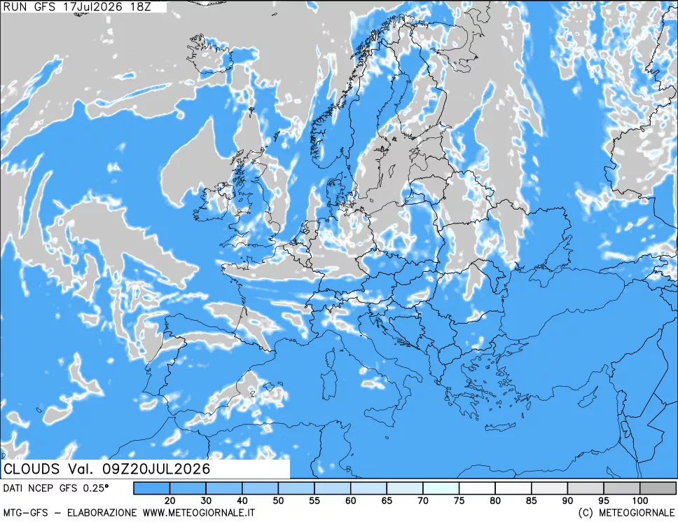 mappa Nuvolosità totale