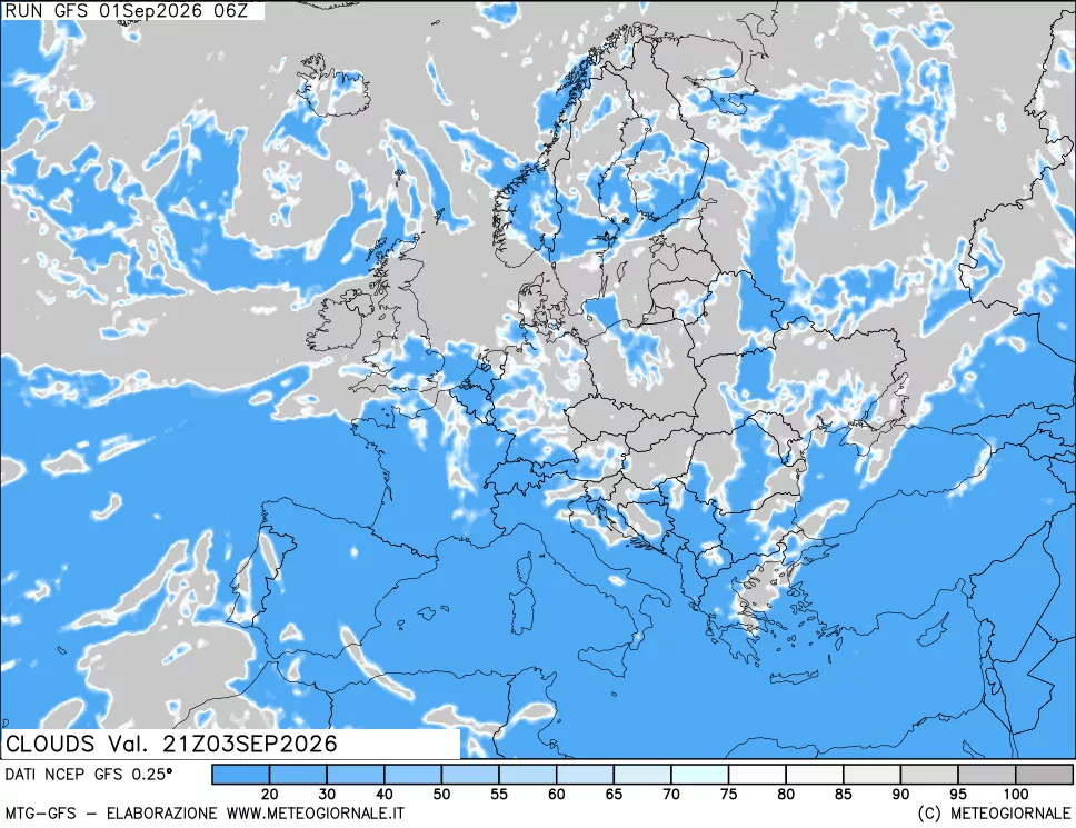 mappa Nuvolosità totale