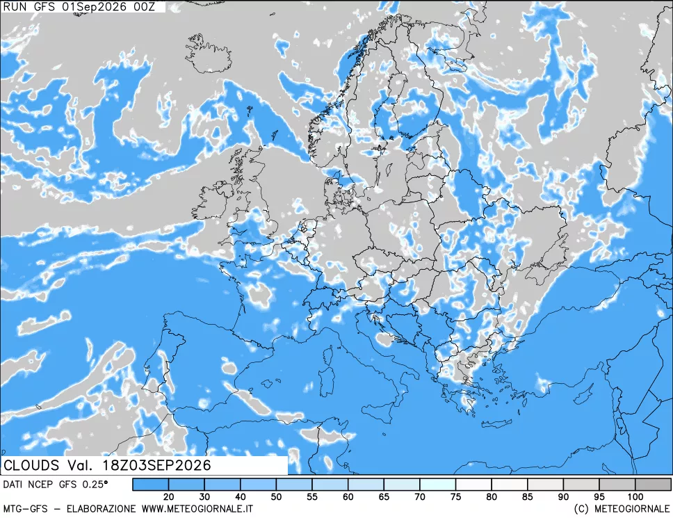 mappa Nuvolosità totale