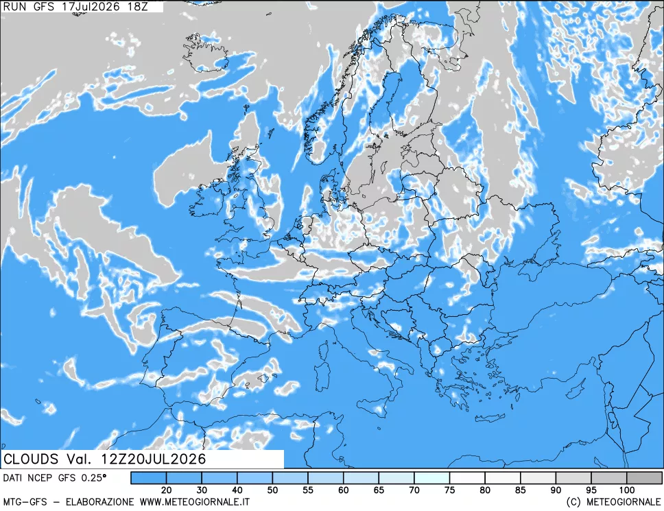 mappa Nuvolosità totale