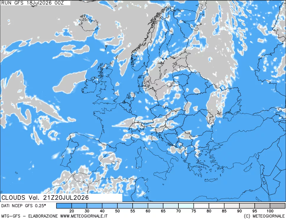 mappa Nuvolosità totale