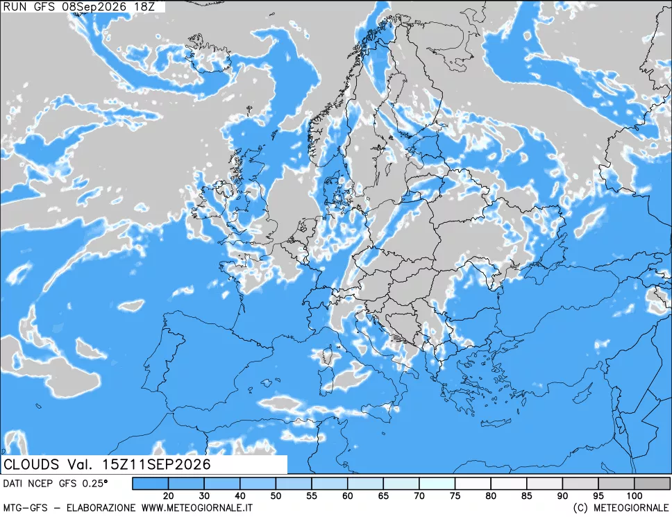 mappa Nuvolosità totale