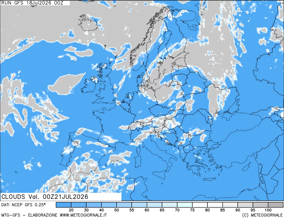 mappa Nuvolosità totale