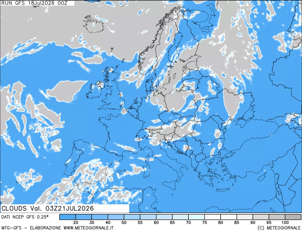 mappa Nuvolosità totale
