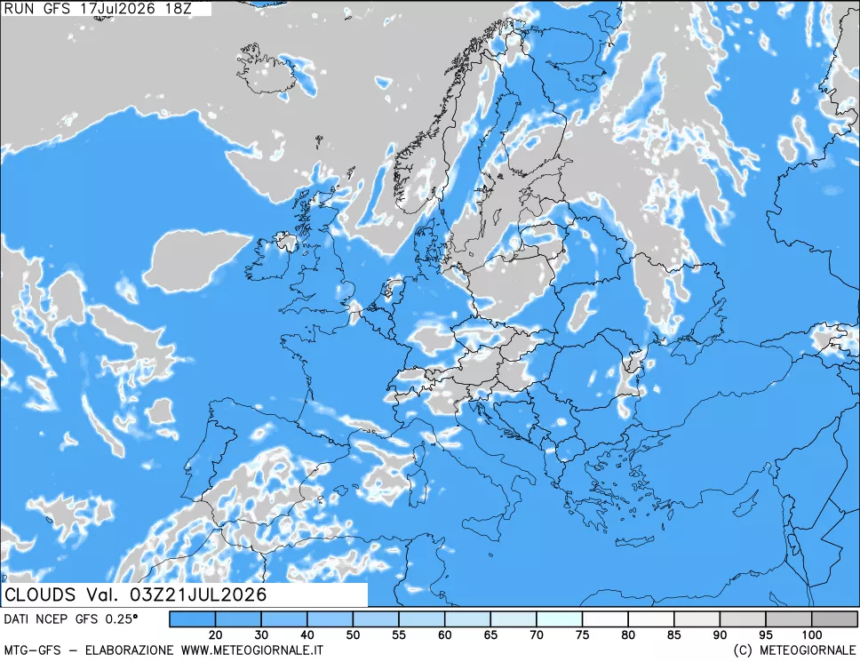 mappa Nuvolosità totale