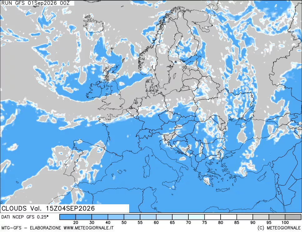 mappa Nuvolosità totale