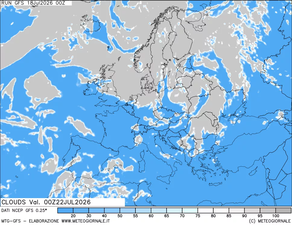 mappa Nuvolosità totale