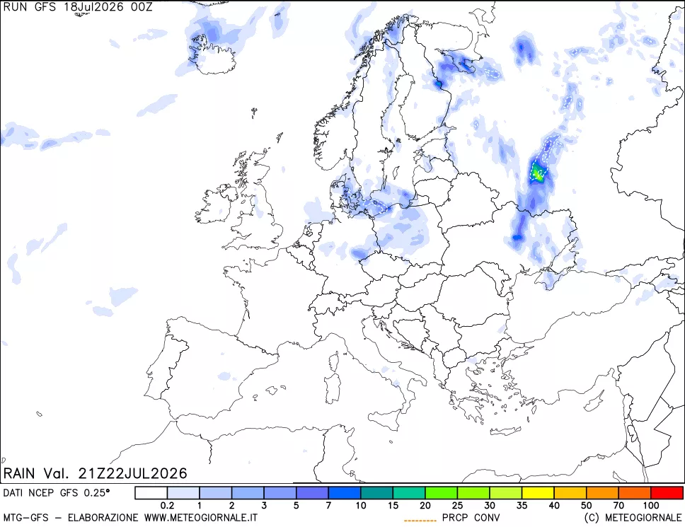 mappa Precipitazioni totali e convettive