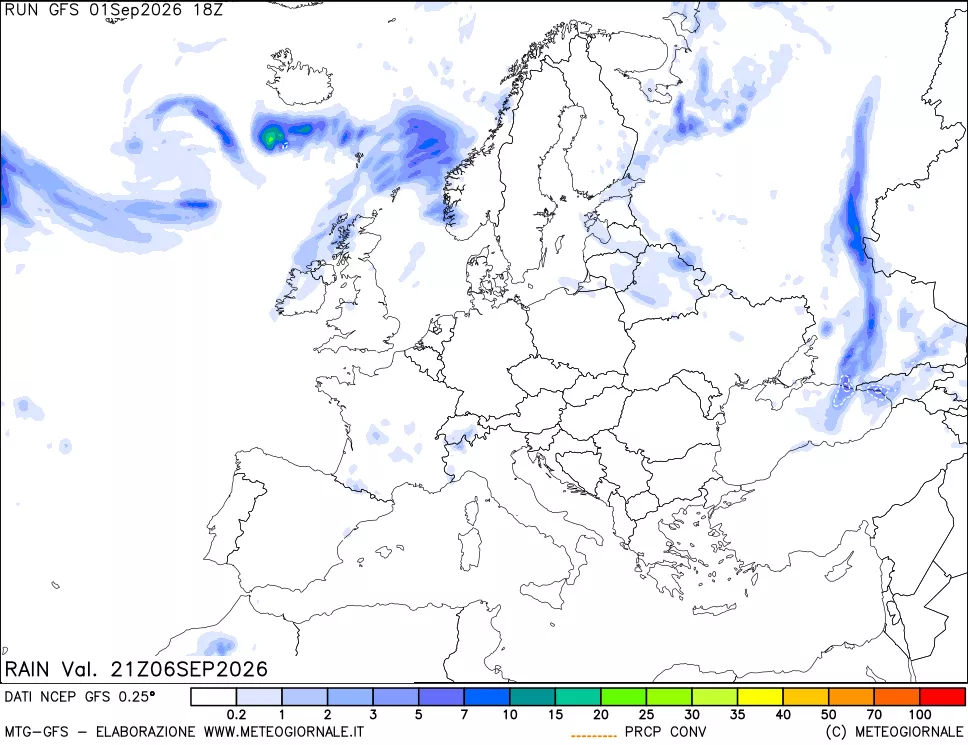 mappa Precipitazioni totali e convettive