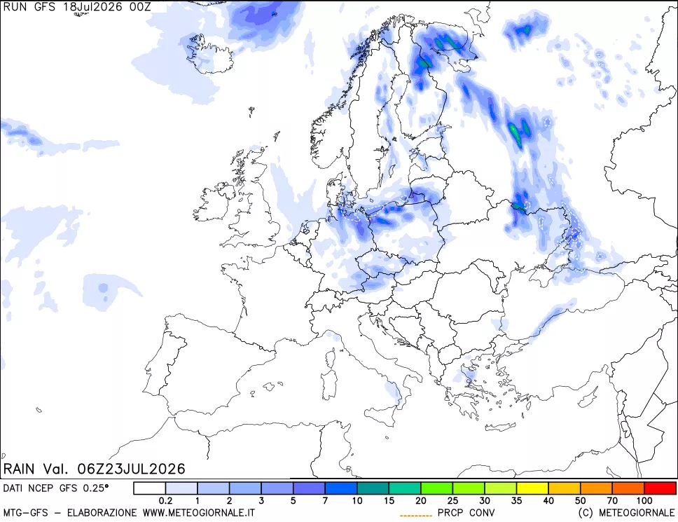 mappa Precipitazioni totali e convettive