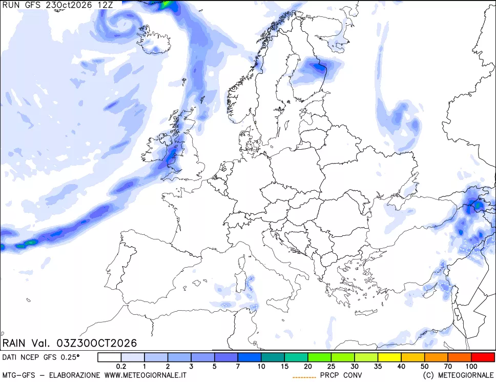 mappa Precipitazioni totali e convettive