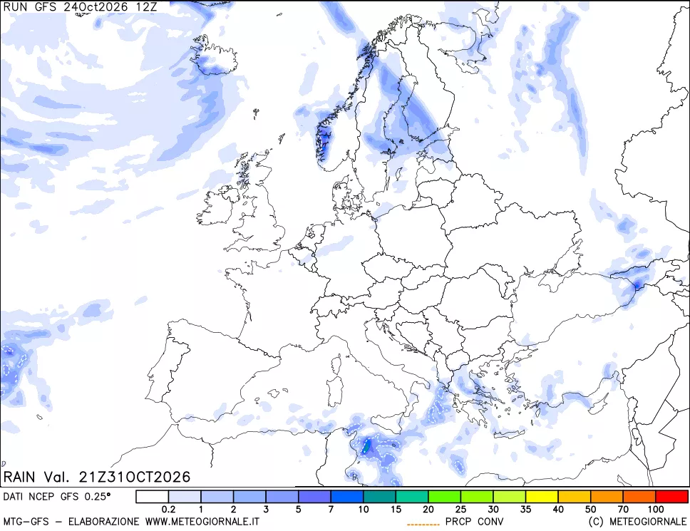 mappa Precipitazioni totali e convettive