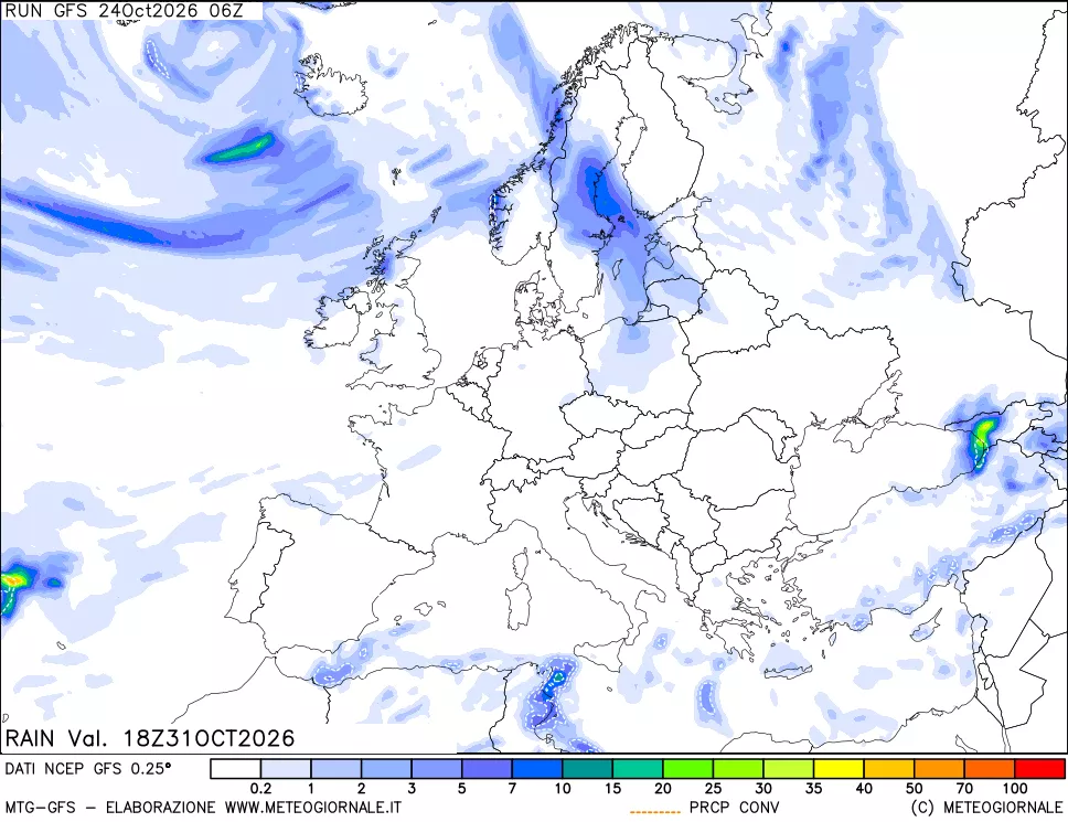 mappa Precipitazioni totali e convettive