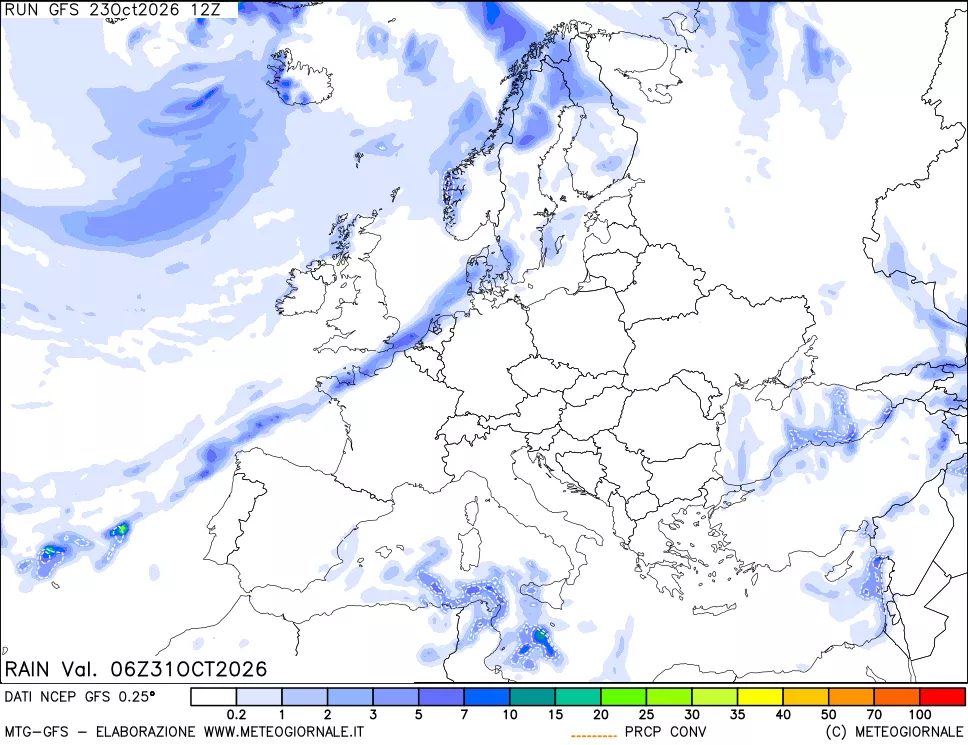 mappa Precipitazioni totali e convettive