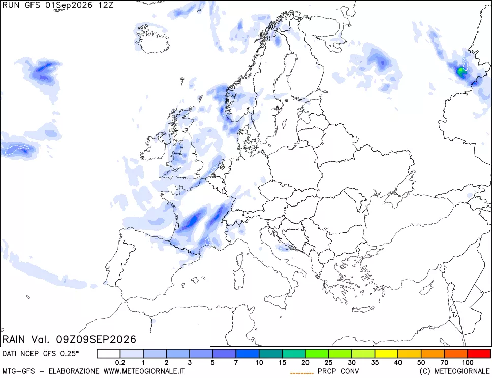 mappa Precipitazioni totali e convettive