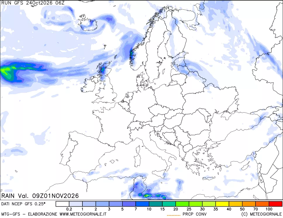 mappa Precipitazioni totali e convettive
