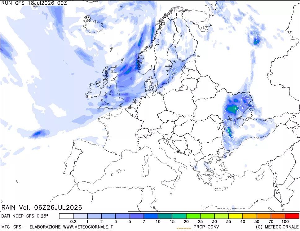 mappa Precipitazioni totali e convettive