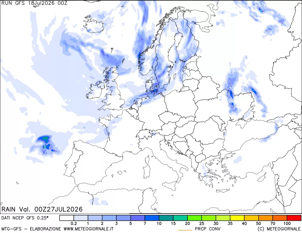 mappa Precipitazioni totali e convettive