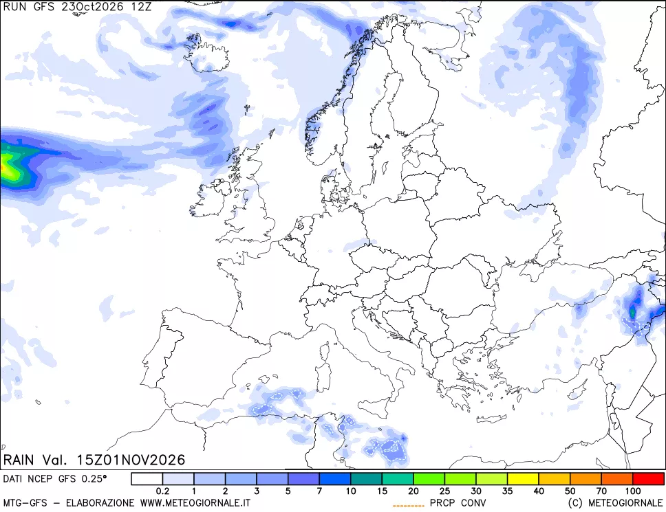 mappa Precipitazioni totali e convettive