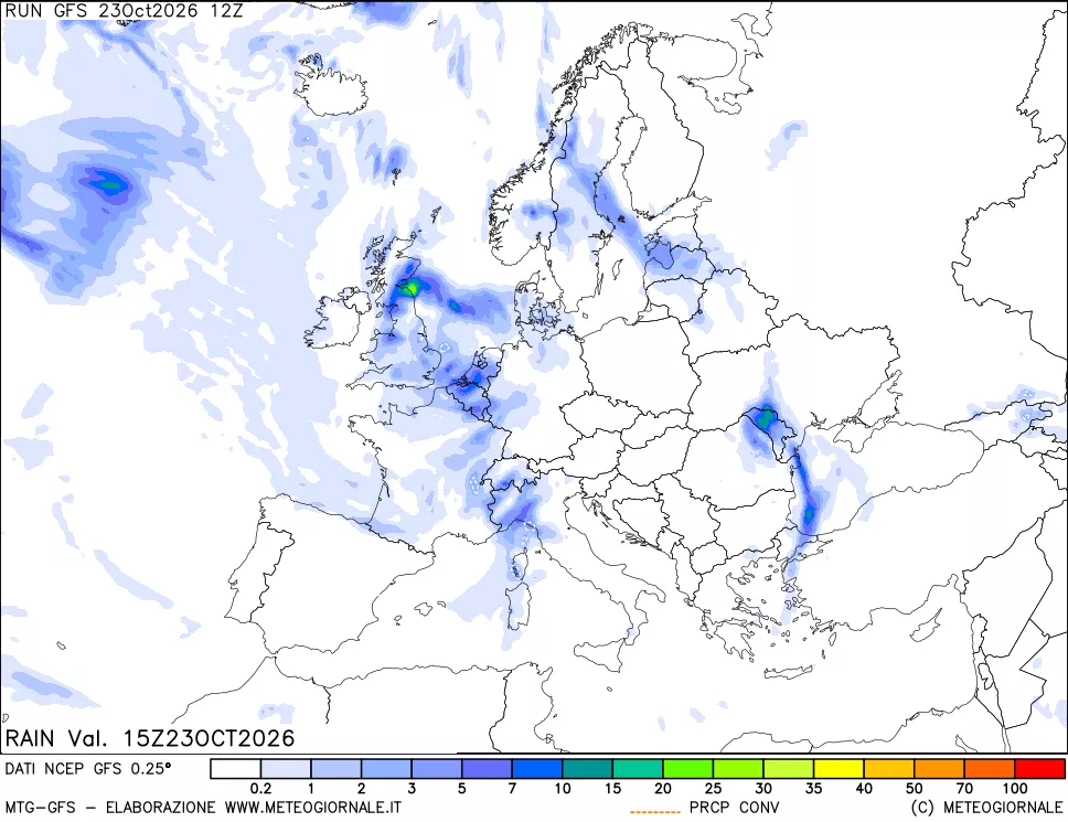 mappa Precipitazioni totali e convettive
