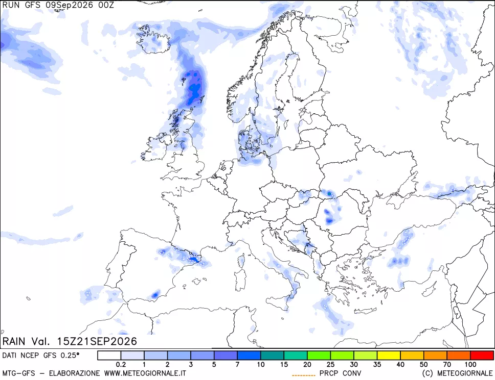 mappa Precipitazioni totali e convettive