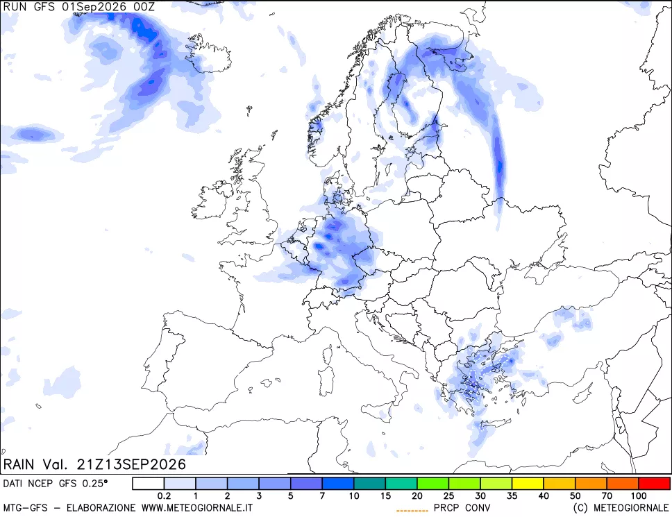 mappa Precipitazioni totali e convettive