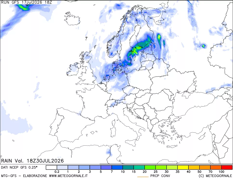 mappa Precipitazioni totali e convettive