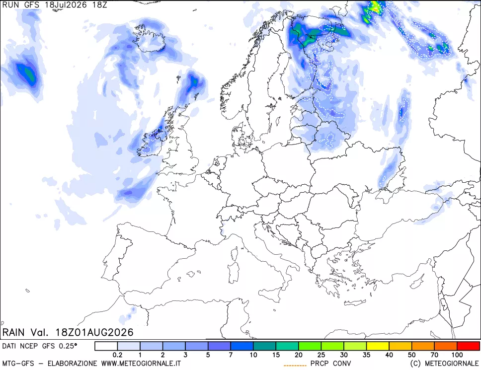 mappa Precipitazioni totali e convettive