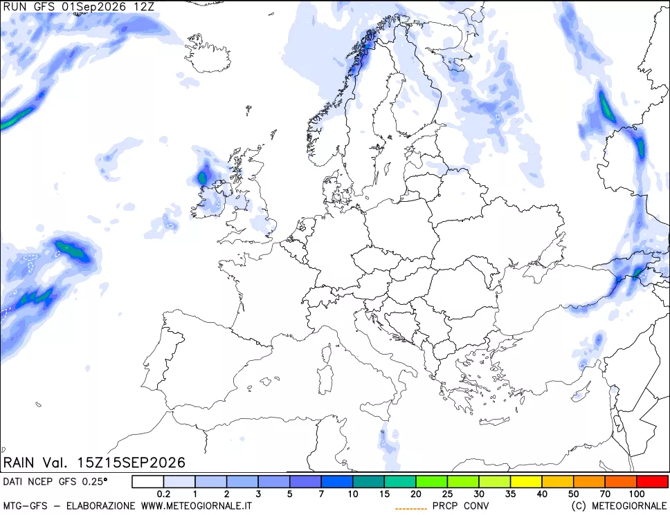 mappa Precipitazioni totali e convettive