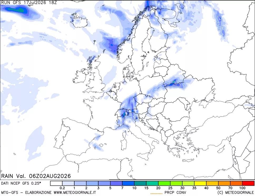 mappa Precipitazioni totali e convettive