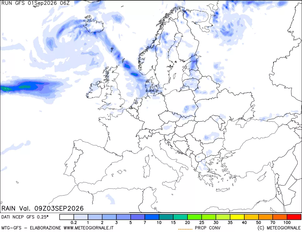 mappa Precipitazioni totali e convettive
