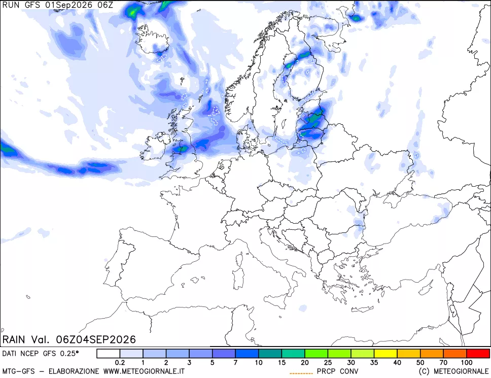 mappa Precipitazioni totali e convettive