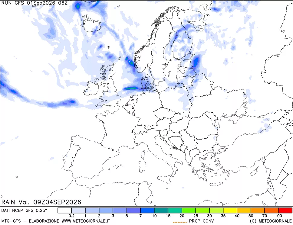 mappa Precipitazioni totali e convettive