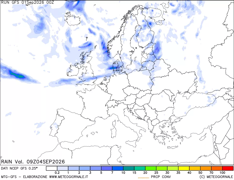 mappa Precipitazioni totali e convettive