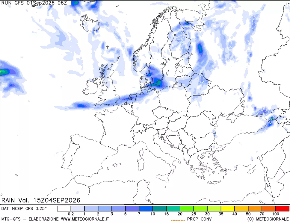 mappa Precipitazioni totali e convettive