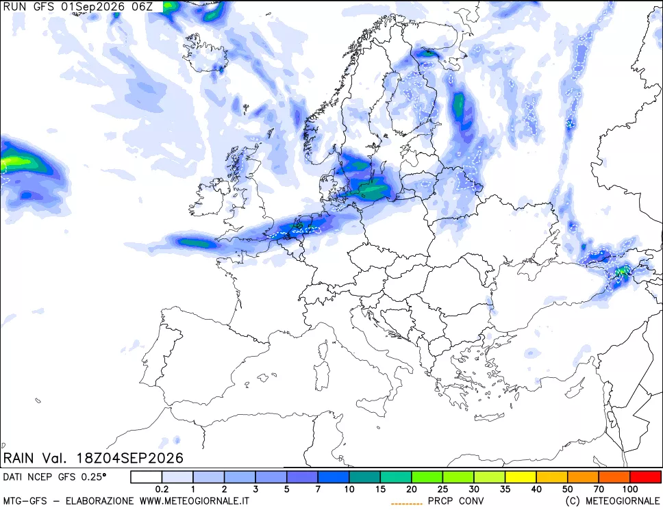 mappa Precipitazioni totali e convettive