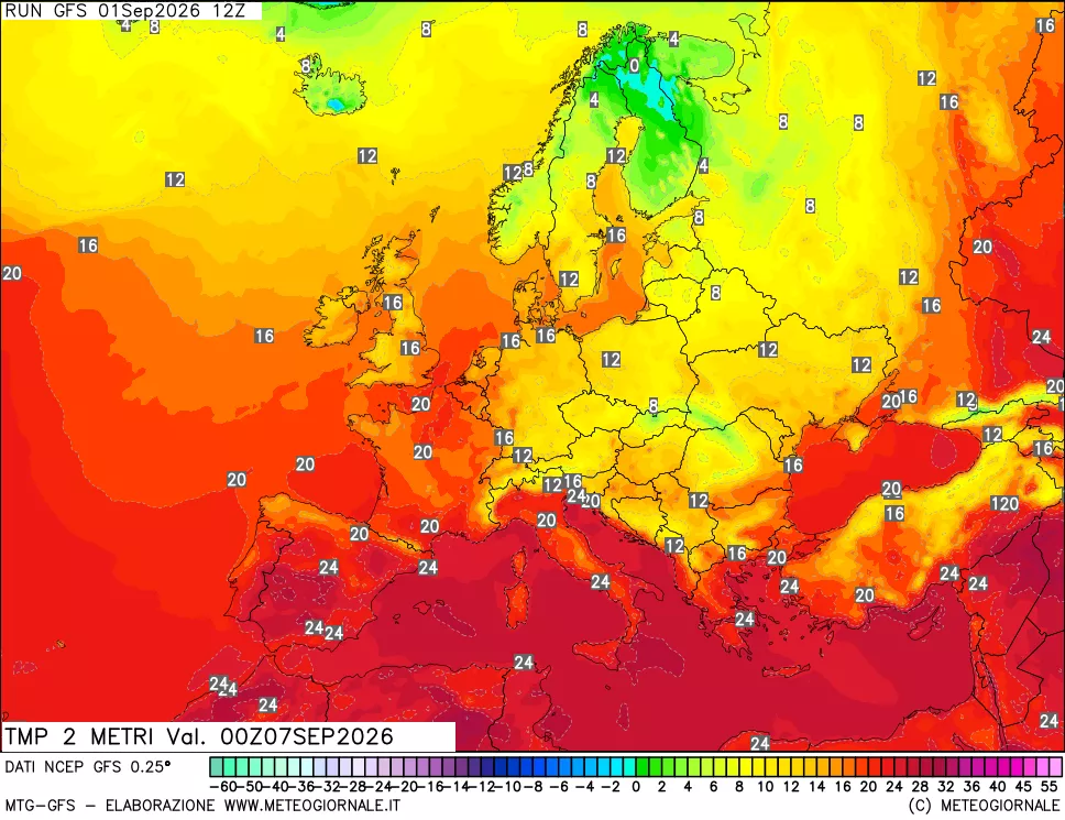 mappa Temp 2 metri