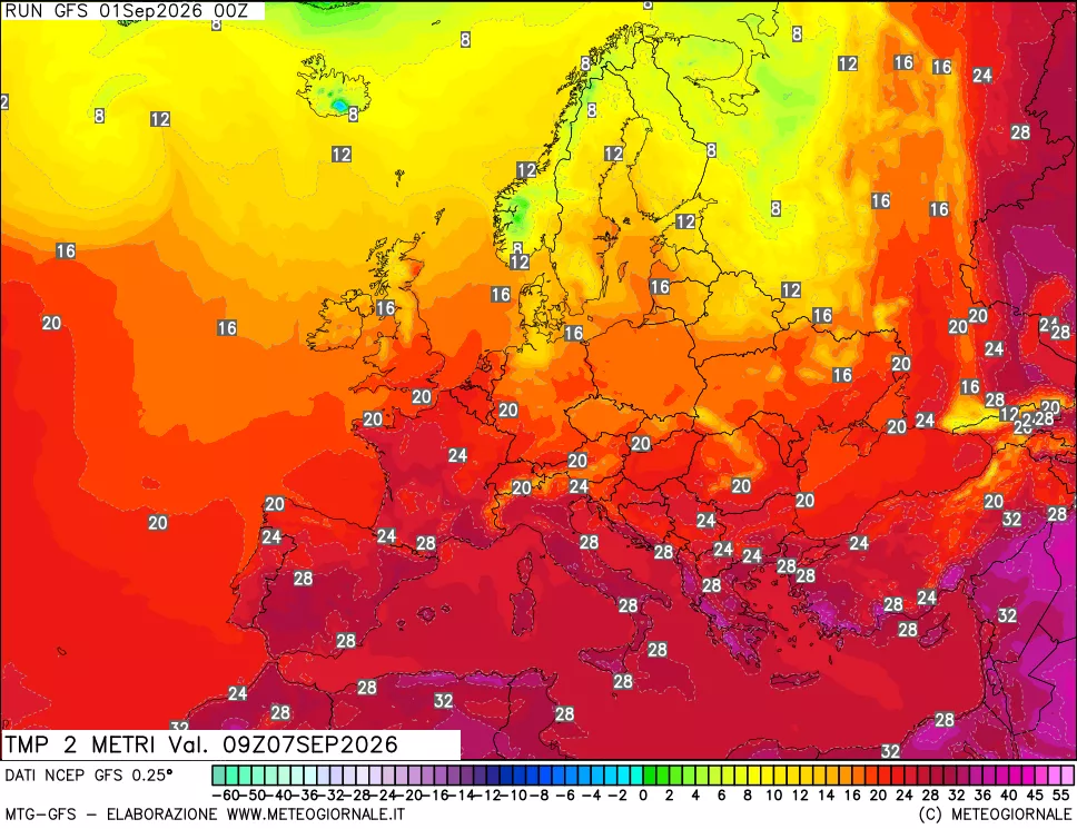mappa Temp 2 metri