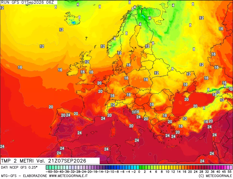 mappa Temp 2 metri