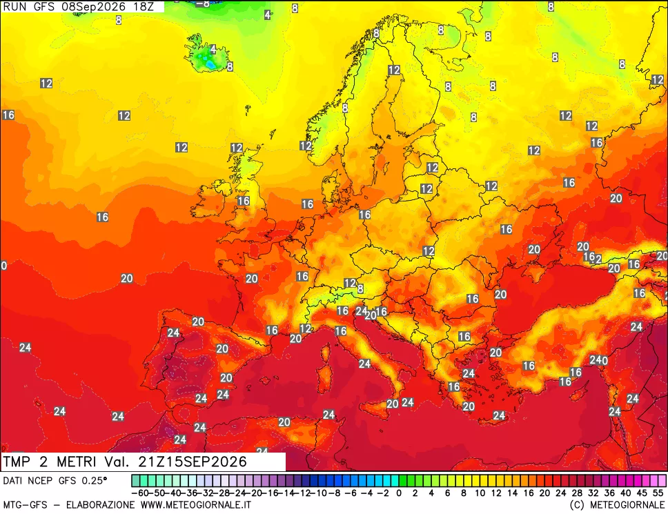 mappa Temp 2 metri